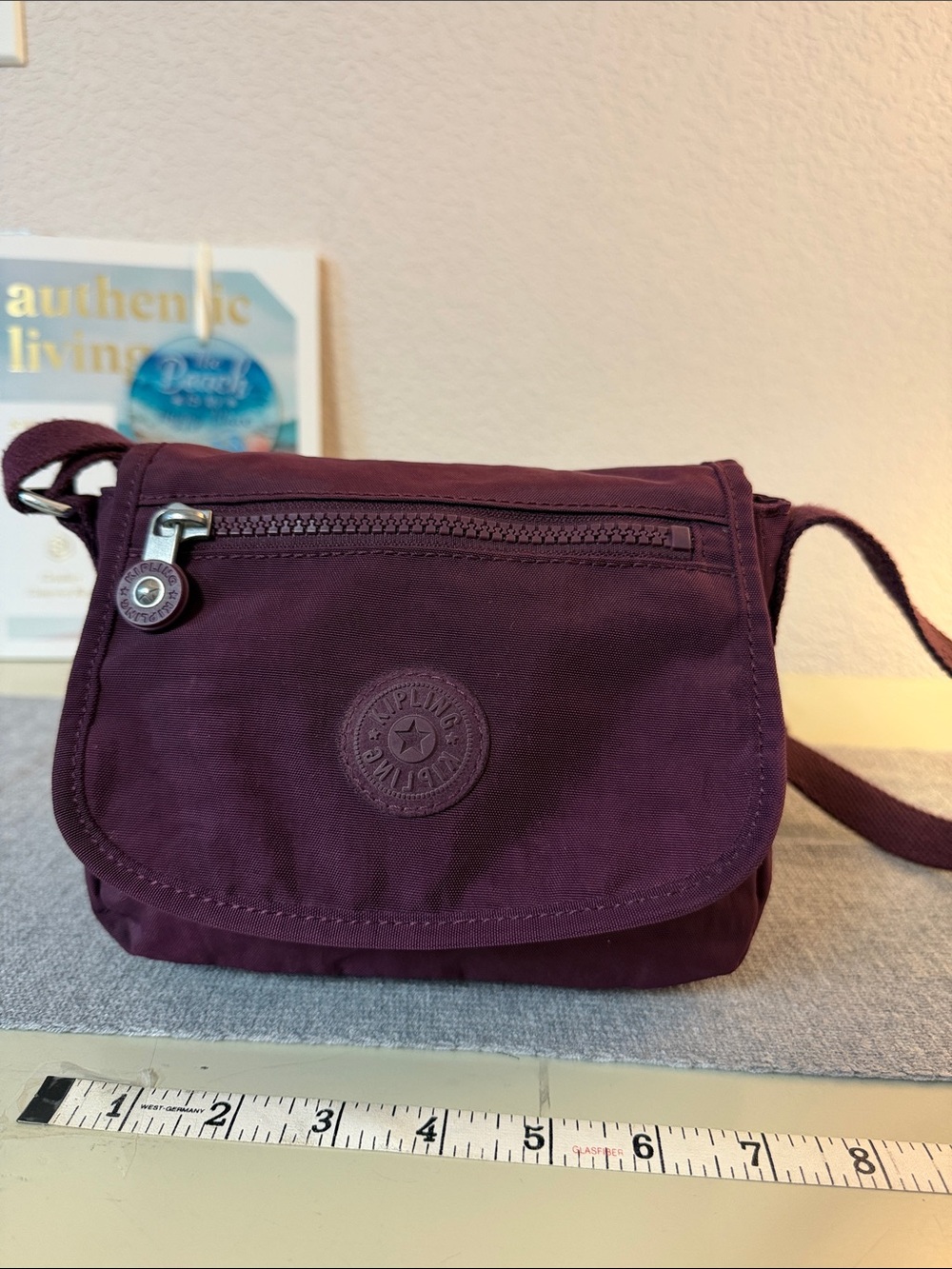 Kipling Plum Crossbody Bag - Deep Purple Shoulder Purse